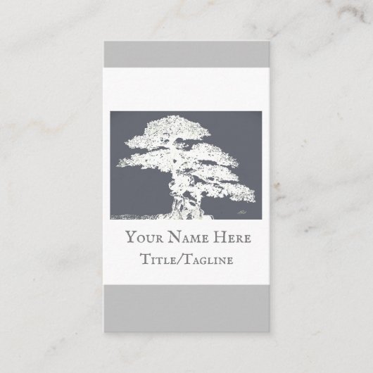 bonsai - boom aangepast visitekaartje dubbelzijdig (Voorkant)