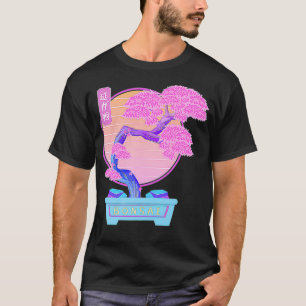 Bonsai Boom Aesthetische dampgolf Retrowave Style  T-shirt