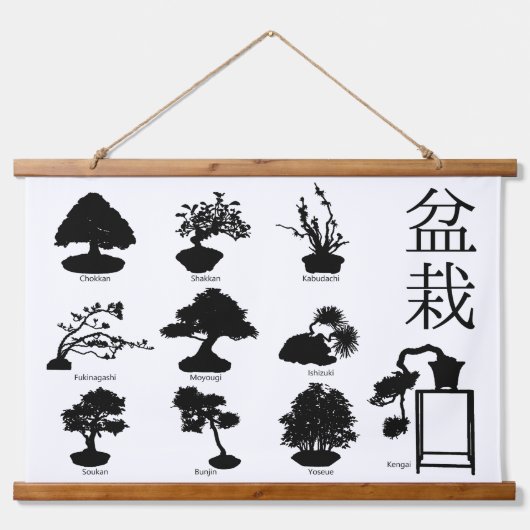 Bonsai Boom Basisstijlen 10 Hangend Wandkleed (Voorkant)