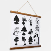Bonsai Boom Basisstijlen 10 Hangend Wandkleed (Gebogen)