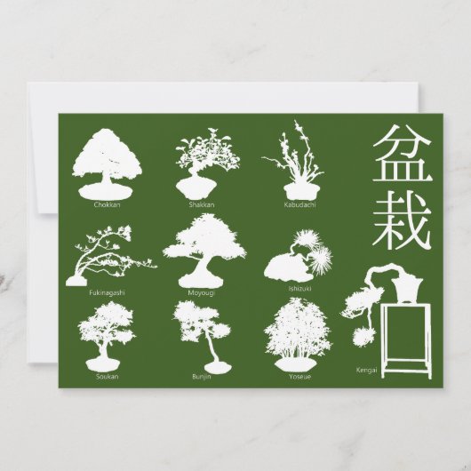 Bonsai Boom Basisstijlen 10 Kaart (Voorkant)