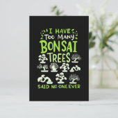 bonsai - boom grappig gezegde japans grafisch cade bedankkaart (Staand voorkant)