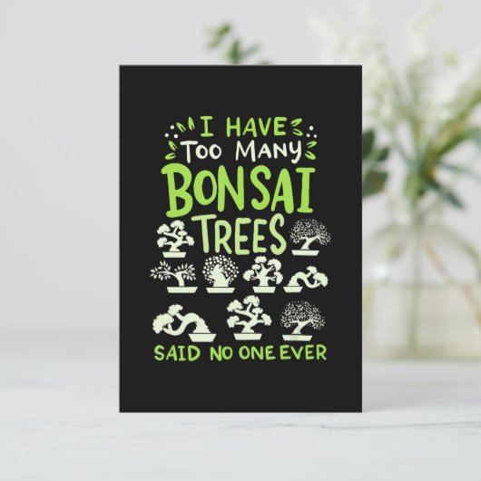 bonsai - boom grappig gezegde japans grafisch cade bedankkaart (Staand voorkant)