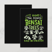bonsai - boom grappig gezegde japans grafisch cade RSVP kaartje (Voorkant / Achterkant)