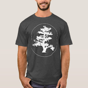 Bonsai-boom in cirkelvormig prachtig design T-Zen- T-shirt