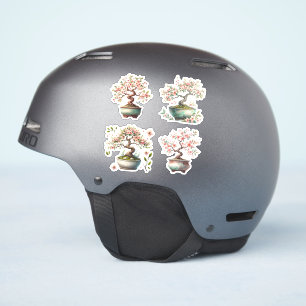 Bonsai-boom in een elegante keramische pot sticker