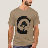 Bonsai-boom in Enso-cirkel T-shirt (Voorkant)