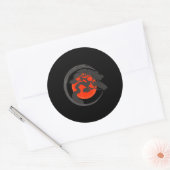bonsai boom japans enso kalligrafie cirkel ronde sticker (Envelop)