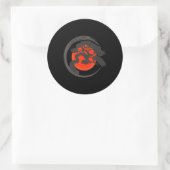 bonsai boom japans enso kalligrafie cirkel ronde sticker (Tas)