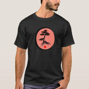 Bonsai Boom Japanse Kalligrafie Zen Natuur Mini G T-shirt