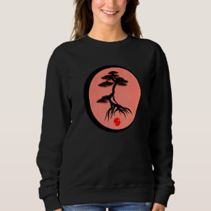 Bonsai Boom Japanse Kalligrafie Zen Natuur Mini G Trui