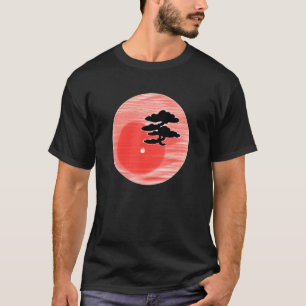 Bonsai Boom Japanse Kalligrafie Zen Tuinen Estheti T-shirt