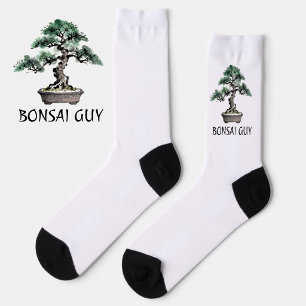 Bonsai Boom Japanse Sumi-E Inkunst Persoonlijk Sokken