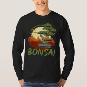 Bonsai Boom  Japanse vlag Zen Bonsai Mannen T-shirt