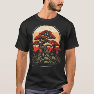 Bonsai Boom Japanse Zen Tuin Japan Kunst Grafisch T-shirt
