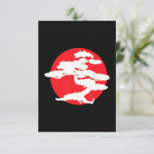Bonsai-boom met Red Sun Japans Karate Zen Bedankkaart (Staand voorkant)