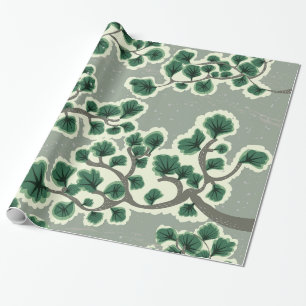 Bonsai Boom Patroon Cadeaupapier