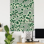Bonsai Boom Patroon Poster (Thuiskantoor)