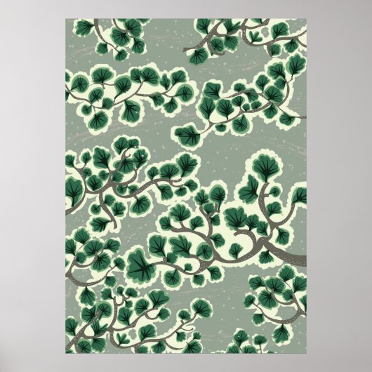 Bonsai Boom Patroon Poster (Voorkant)