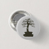 bonsai boom ronde button 3,2 cm (Voorkant /achterkant)