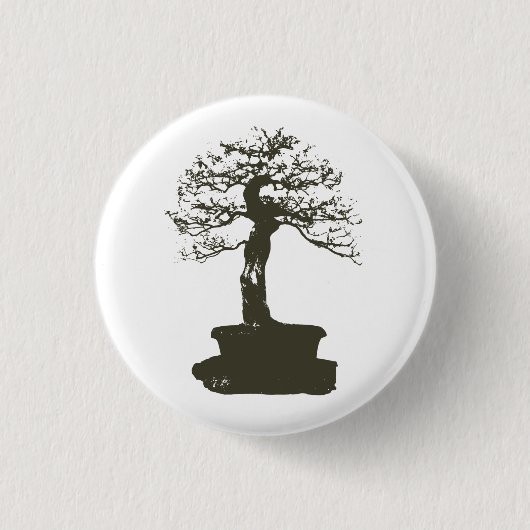 bonsai boom ronde button 3,2 cm (Voorkant)
