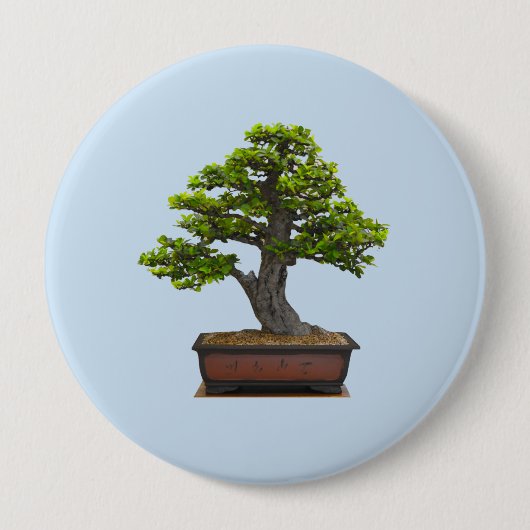 bonsai boom ronde button 4,0 cm (Voorkant)