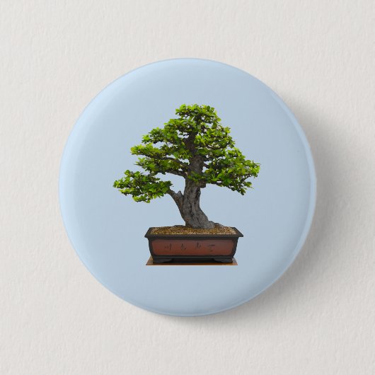 bonsai boom ronde button 5,7 cm (Voorkant)