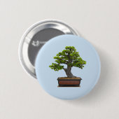 bonsai boom ronde button 5,7 cm (Voorkant /achterkant)