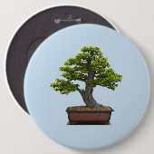 bonsai boom ronde button 6,0 cm (Voorkant /achterkant)