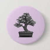 bonsai boom ronde button 7,6 cm (Voorkant)
