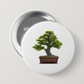 bonsai boom ronde button 7,6 cm (Voorkant /achterkant)