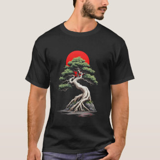Bonsai Boom Thee Japanse Tuinieren Japan Botanisch T-shirt