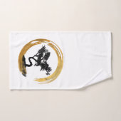 Bonsai Boom. Zen Enso Circl Feng Shui Calligraphy Bad Handdoek (Handdoek)