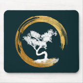 Bonsai Boom. Zen Enso Circl Feng Shui Calligraphy Muismat (Voorkant)