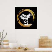 Bonsai Boom. Zen Enso Circl Feng Shui Calligraphy Poster (Keuken)