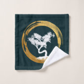 Bonsai Boom. Zen Enso Circle Feng Shui Calligraaf Bad Handdoek (Wasdoekje)
