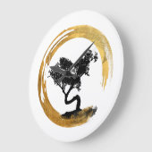 Bonsai Boom. Zen Enso Circle Waterverf Art. Grote Klok (Hoek)