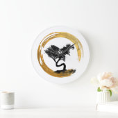 Bonsai Boom. Zen Enso Circle Waterverf Art. Grote Klok (Huis)