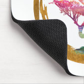 Bonsai Boom. Zen Enso Circle Waterverf Art. Muismat (Hoek)