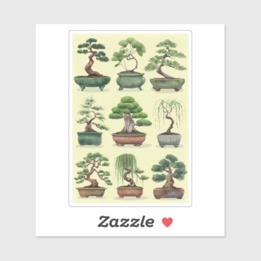 bonsai boomgroepering sticker (Vel)