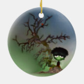 Bonsai Boy Keramisch Ornament (Achterkant)