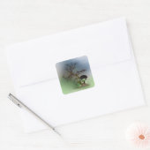 Bonsai Boy Vierkante Sticker (Envelop)