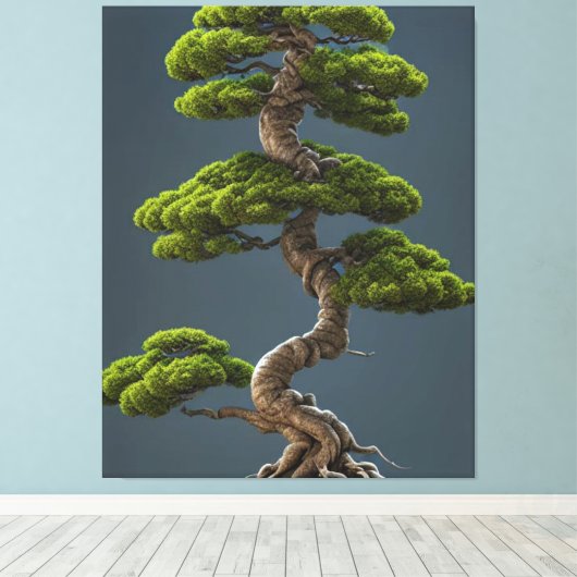 Bonsai Canvas Print (Insitu (Houten vloer))