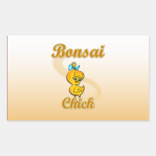Bonsai Chick Rechthoekige Sticker (Voorkant)