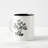 Bonsai - Chinese stijl - zwart-wit Tweekleurige Koffiemok (Voorkant links)