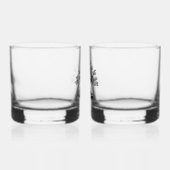 Bonsai - Chinese stijl - zwart-wit Whisky Glas (Rechts)