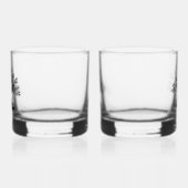 Bonsai - Chinese stijl - zwart-wit Whisky Glas (Links)