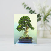 Bonsai Cypress-boom Briefkaart (Staand voorkant)