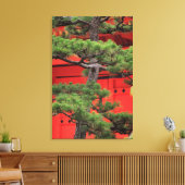 Bonsai dennenboom canvas afdruk (Insitu (Woonkamer))