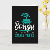 Bonsai doodt kleine bomen kaart (Gele Bloem)